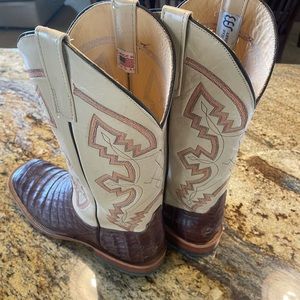 Anderson Bean Cognac Caiman belly 11D. Worn once! $400 includes shipping.